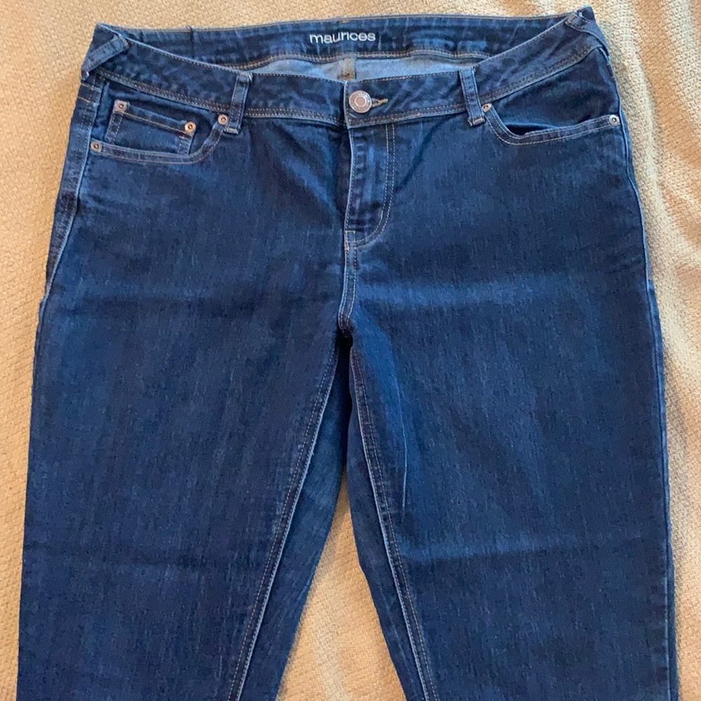 Maurice’s dark wash boot cut jeans
